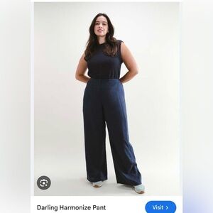 Darling Harmonize Linen Trousers - Navy